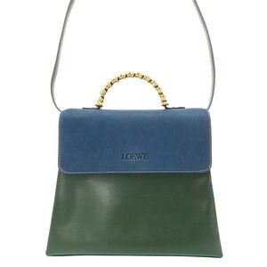 Loewe Velazquez 2way Leather twist Handle Handbag Brown